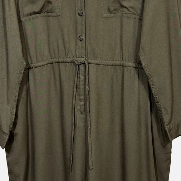 Old Navy Long Sleeve Utility Jumpsuit Waist Defining Frosted Olive  XL - Picture 5 of 11